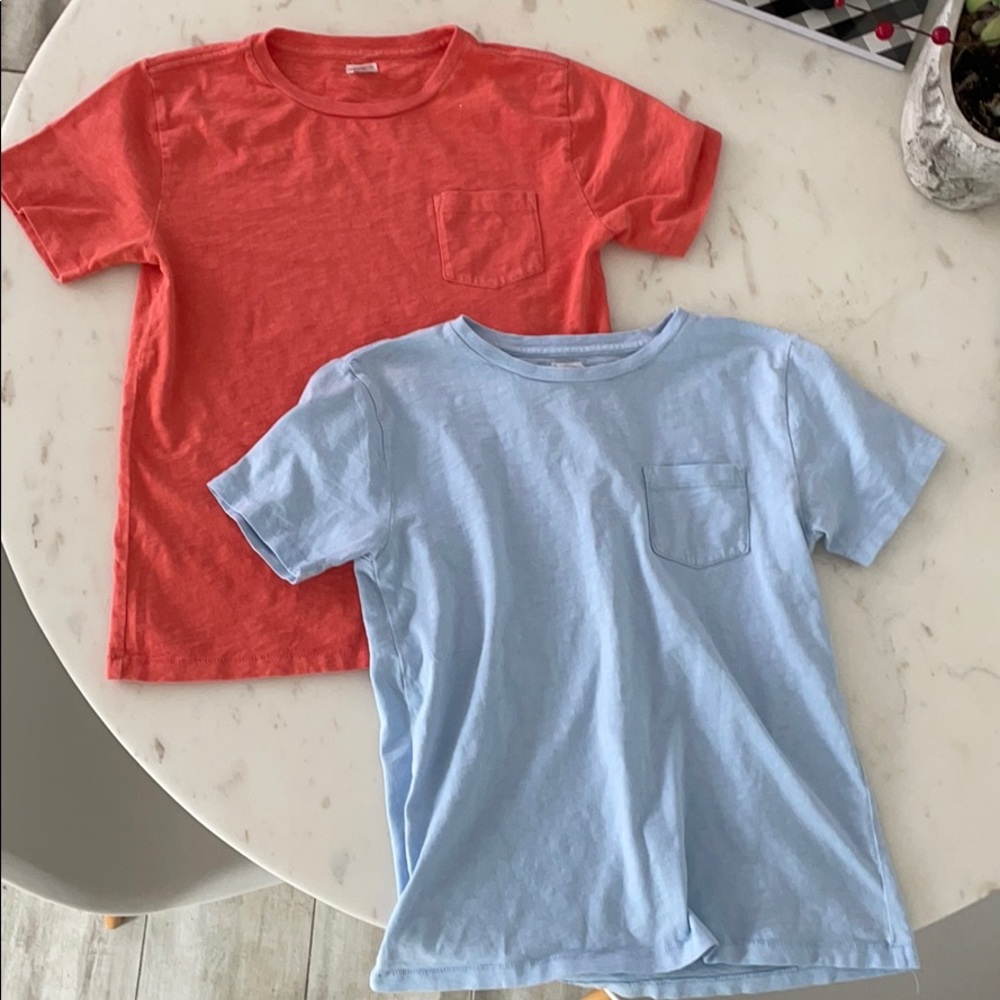 Unisex Blue and Orange Jcrew T-shirts